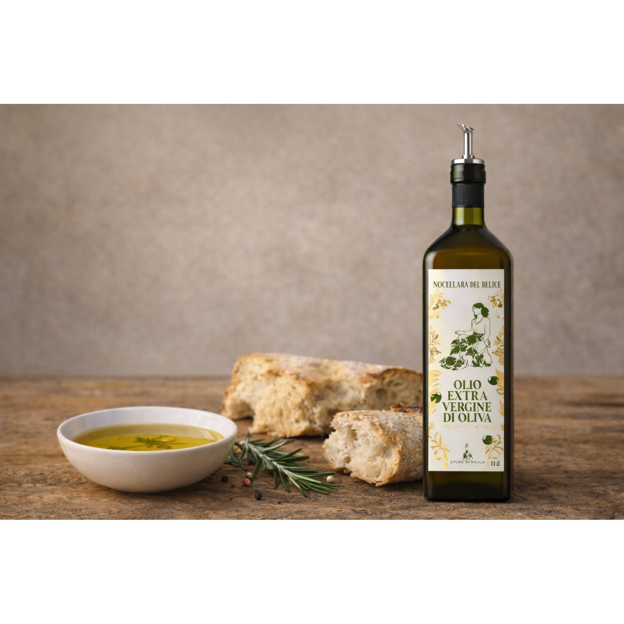 Extra Natives Olivenöl (Extra Virgin) – Leone di Sicilia – 1 Liter Flasche